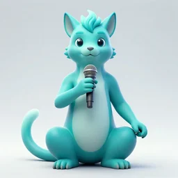 zoom of inspiring cyan spirit pet speaking inspiring speach, fantasy, by artgem lau, wlop and rossdraws, anatomically correct, smooth, clean detailed, sharped focus, symmetrical, perfect composition, illustration, extremely coherent, detailed body, arstation
