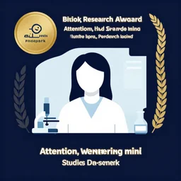 brandmark for a research lab that studies attention, a wandering mind, minimalist, vector art, award winning