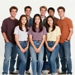 professional group photo of the moviecast from the + breakfast + club