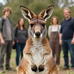 a beautiful digital artwork portrait of a funny kangaroo, highly detailed, candid photography, 8 k uhd, by artgerm and greg rutkowski and alphonse mucha and loish and wlop