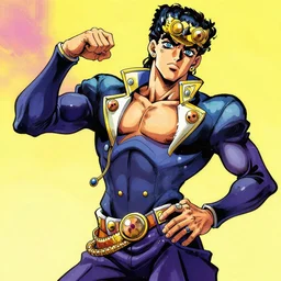 arthur in the style of jojo's bizarre adventure