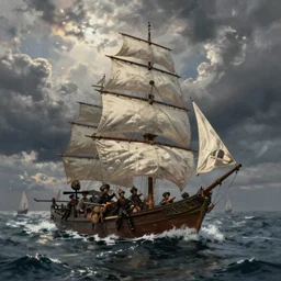 A painting of the game called Sea of Thieves