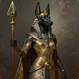 full portrait of a beautiful anubis warrior, mystical valkyrie, regal, realistic, refined, detailed digital art, oil painting, art frahm, steampunk, walt disney ( 1 9 3 7 ), wlop, rossdraws, frank frazetta, william - adolphe bouguereau, dynamic lighting, daily deviation, very very beautiful, character illustration