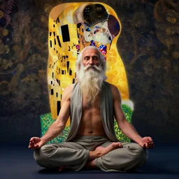 yoga guru, au naturel, hyper detailed, digital art, trending in artstation, cinematic lighting, studio quality, smooth render, unreal engine 5 rendered, octane rendered, art style by klimt and nixeu and ian sprigger and wlop and krenz cushart