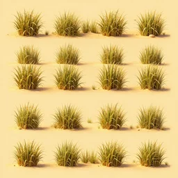 2 d sprite sheet of desert grass, game asset, highly detailed, 4 k