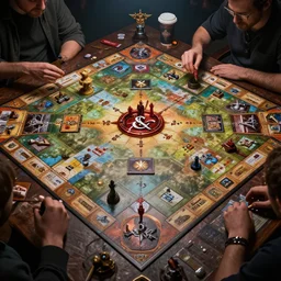 hyperrealistic dslr film still of board game dungeons & dragons board game, stunning 8 k octane comprehensive 3 d render, inspired by istvan sandorfi & greg rutkowski & unreal engine, perfect symmetry, dim volumetric cinematic lighting, extremely hyper - detailed, extremely lifelike attributes & lifelike texture, intricate, masterpiece, artstation, stunning