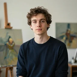 a portrait of a man as a young artist by wiener