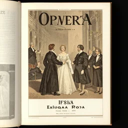 a page from an opera posters catalogue. italy 1 9 2 1