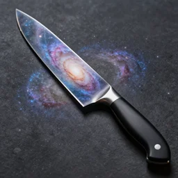knife made with the galaxy