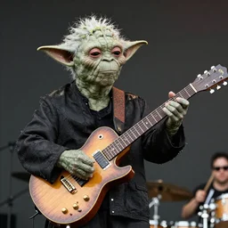 Yoda playing guitar at Lollapalooza