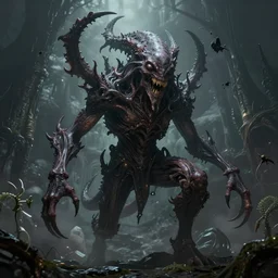 gothic fantasy art, eldritch abomination, ultra realistic, wide angle, intricate details, sharp focus, highly detailed