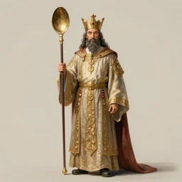 Full body portrait of the great inquisitor of the Sect of the Holy Spoon, holding his ceremonial giant spoon. Award-winning digital art, trending on ArtStation. Art by Greg Rutkowski and Alphonse Mucha