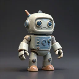 crazy ceramic miniature toy Figure Robot scientist monster 8K, zbrush, c4d, in a Studio hollow, water drops, from avengers