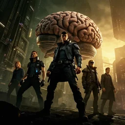 low wide tilted angle perspective photo of a cerebral hack, cyberpunk, by wayne barlowe, by beeple, by artgerm, beksinski, rutkowski, peter gric, photorealistic, cinematic, studio lighting, golden hour, dark city, ominous electric atmosphere, album cover art, blade runner 2 0 4 9, masterpiece