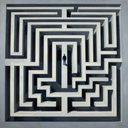 the infinite maze, mind - blowing illusion painting by tomek setowski