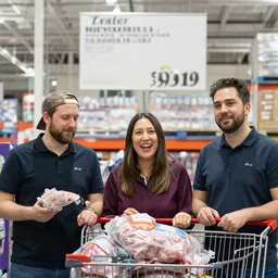 three costco members