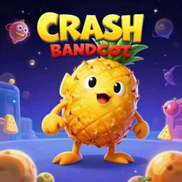 crash bandicoot in space with a pineapple