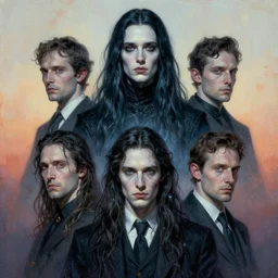 beautiful man evolution, by zdzislaw beksinski, by dariusz zawadzki, by john jude palencar, by micheal whelan, gothic, surrealism, cosmic horror, lovecraftian, cold hue's, warm tone gradient background, concept art, beautiful composition