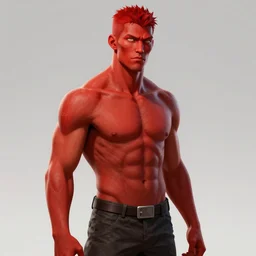 Christopher Sean with red skin, detailed digital art, 4k, HD, trending on artstation