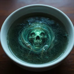 dslr photograph of a bowl eldritch horror soup, 8 5 mm f 1. 8