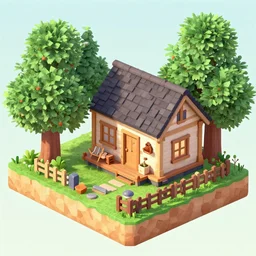 8 bit : : cozy cabin, 3 d environment