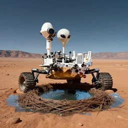 amazing photo of nasa's mars rover, alien!!!, water, nest