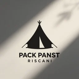 logo of a tent, steampank style