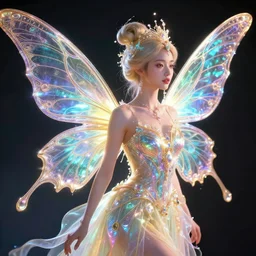 side portrait of fairy princess, beautiful, attractive, glowing, ornate and intricate, jaw dropping, dynamic lighting, colorful, fairy tale, intricate and detailed, 4 k octane render, intricate wings