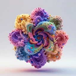 impossible colorful 3 d fractal, octane render