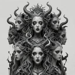 poltergeist fused with calibos, portrait, intricate details, by vincent di fate, artgerm, julie bell, beeple and Greg Rutkowski, 80s, concept, Smooth gradients, octane render, 8k, High contrast, duo tone, depth of field, very coherent symmetrical artwork