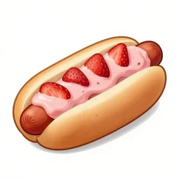 hotdog filled with strawberry ice - cream