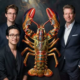 zoological portrait of a lobster by kuldar leement and ruan jia and brad rigney and micha karcz and brad rigney