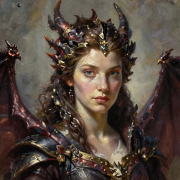 the mother of dragons, beautiful oil painting, high detail, oil painting, greg rutkowski, charlie bowater, beeple, unreal 5, daz, hyperrealistic, octane render, rpg portrait, dynamic lighting, fantasy art, beautiful face