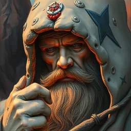 the hermit. highly detailed, digital painting, watercolor, soviet realism, engraving, artstation, concept art, smooth, sharp focus, vivid grunge, manga, illustration, unreal engine 5, 8 k, art by bilibin and kilian eng and kuvshinov and malevich and mucha