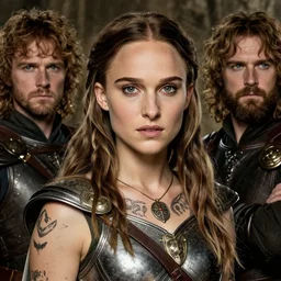 young natalie portman, legendary warrior, heroic fighter, lord of the rings, tattoos, decorative ornaments, battle armor, by carl spitzweg, ismail inceoglu, vdragan bibin, hans thoma, greg rutkowski, alexandros pyromallis, perfect face, fine details, sharply detailed, realistic shading, photorealism