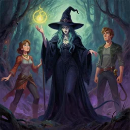 a witch calling cthulhu. painted by barbara canepa and alessandro barbucci and tony sandoval, wlop, loish. trending on artstation