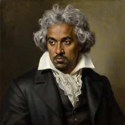 kanye west as beethoven, oil painting, renaissance, no frames