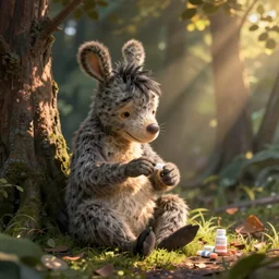 eeyore takes his morning meds