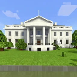 the white house built in the game minecraft