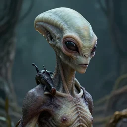 hyperrealistic alien