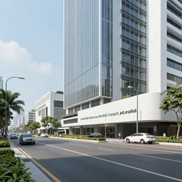 “Streetview of a clean modern Metro Manila, good public transport, concept art, artstation”