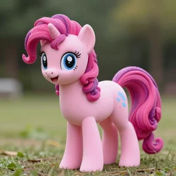 hyperrealistic pinky pie from my little pony, photograph, real pony