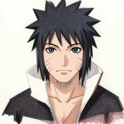 a man with a beard, drawn by Masashi Kishimoto