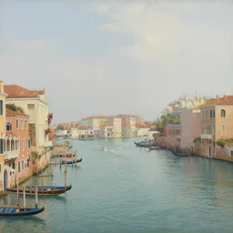 a large serene beautiful matte painting of a large venetian harbor upon a calm bay, by asher brown durand and greg rutkowski, featured on artstation