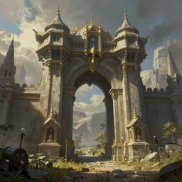 Azorius Guildgate, painted by Craig Mullins