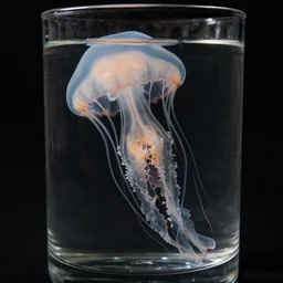 a glass full of dead jellyfish