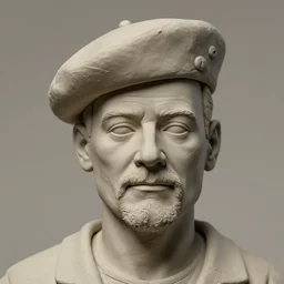 extreme long - shot photograph of a renaissance clay sculpture of walter white wearing a phrygian cap in front of times square, made by michelangelo, very detailed, sharp focus, 8 k resolution, ray tracing