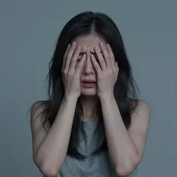 artistic representation of a woman experiencing night terrors