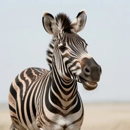 a portrait of a handsome friendly happy laughing zebra in the style of art nouveau. the zebra is looking at you with loving eyes thinking about dinner. the border around the zebra is colorful and ornate with inspiration from alphonse mucha