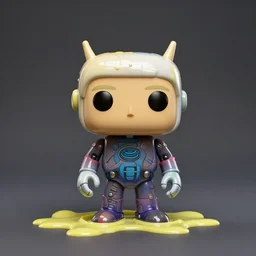 single crazy melting plastic toy Pop Figure Robot monster 8K, by pixar, by dreamworks, in a Studio hollow, by jeff koons, by david lachapelle